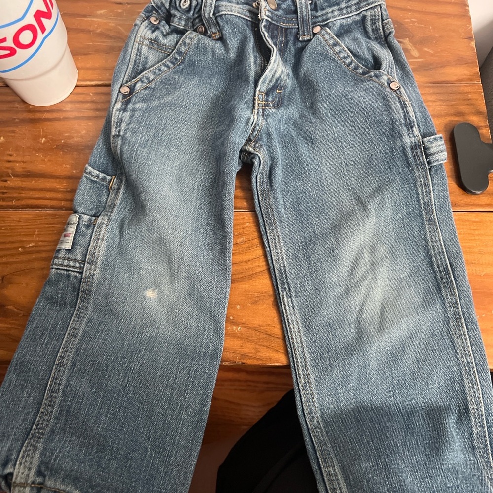Vintage Levi's Jeans Toddler 3T Adjustable Waistband Fade Y2K